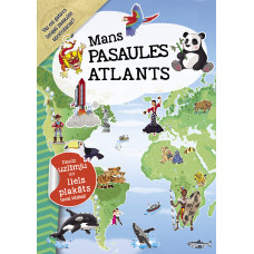 Mans pasaules atlants. Daudz uzlīmju un liels plakāts tavai istabai
