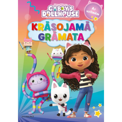 Gabby's Dollhouse. Krāsojamā grāmata. Ar uzlīmēm Gabby's Dollhouse. Krāsojamā grāmata. Ar uzlīmēm