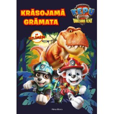 Ķepu patruļa. Dinozauru filma. Krāsojamā grāmata. Ar uzlīmēm