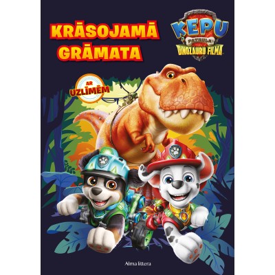 Ķepu patruļa. Dinozauru filma. Krāsojamā grāmata. Ar uzlīmēm Ķepu patruļa. Dinozauru filma. Krāsojamā grāmata. Ar uzlīmēm