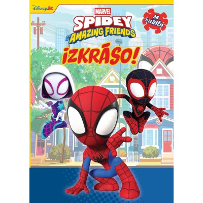 Spidey Amazing Friends. Izkrāso! Ar uzlīmēm. Marvel. Disney Jr