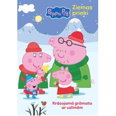 Peppa Pig. Ziemas prieki. Krāsojamā grāmata ar uzlīmēm